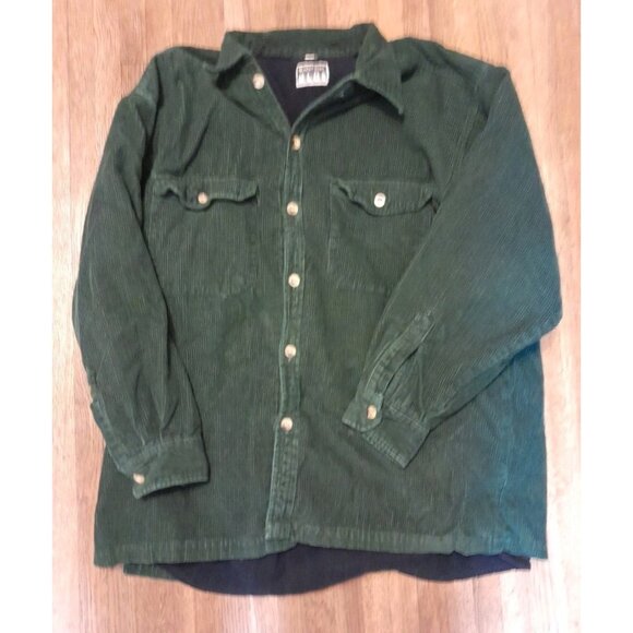 Santana Blue Other - Vtg Mens Corduroy Fleece Lined Shacket Outdoor Winter Heavyweight Pockets XL